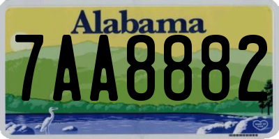 AL license plate 7AA8882