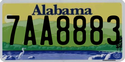 AL license plate 7AA8883