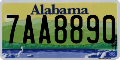AL license plate 7AA8890