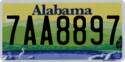 AL license plate 7AA8897