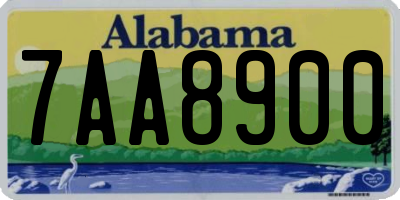 AL license plate 7AA8900
