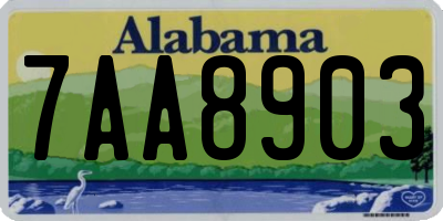 AL license plate 7AA8903