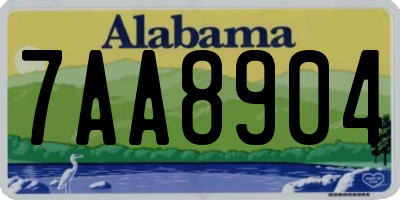 AL license plate 7AA8904