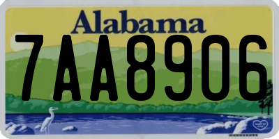 AL license plate 7AA8906