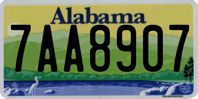 AL license plate 7AA8907