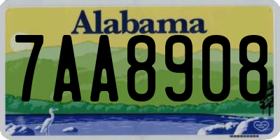 AL license plate 7AA8908