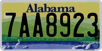 AL license plate 7AA8923
