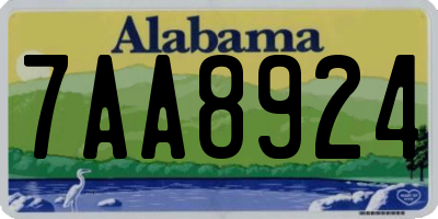 AL license plate 7AA8924