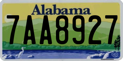 AL license plate 7AA8927