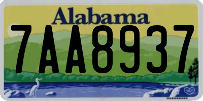 AL license plate 7AA8937