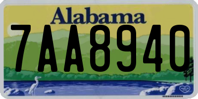 AL license plate 7AA8940