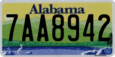 AL license plate 7AA8942