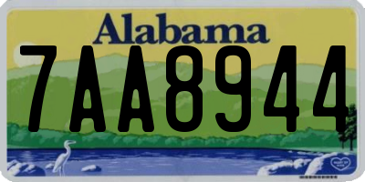 AL license plate 7AA8944