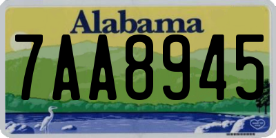 AL license plate 7AA8945