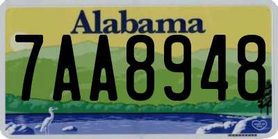 AL license plate 7AA8948
