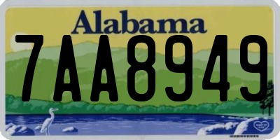AL license plate 7AA8949