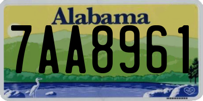 AL license plate 7AA8961
