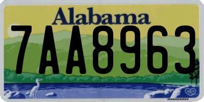 AL license plate 7AA8963