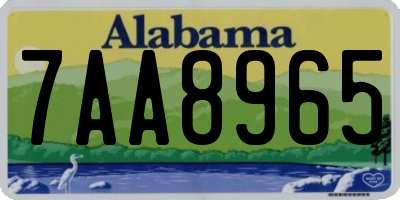 AL license plate 7AA8965