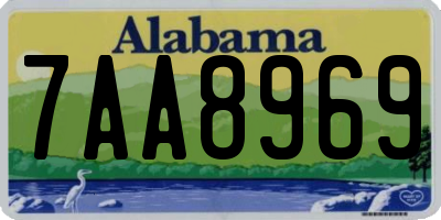 AL license plate 7AA8969