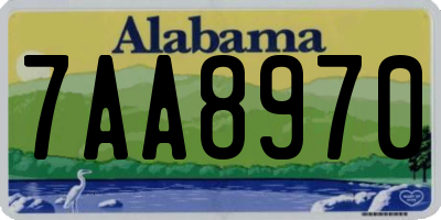 AL license plate 7AA8970