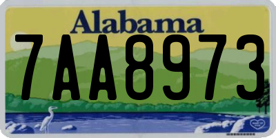 AL license plate 7AA8973