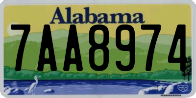 AL license plate 7AA8974