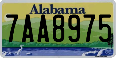 AL license plate 7AA8975