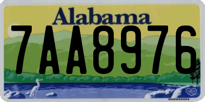 AL license plate 7AA8976