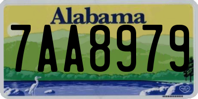 AL license plate 7AA8979