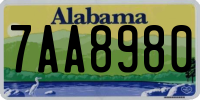 AL license plate 7AA8980