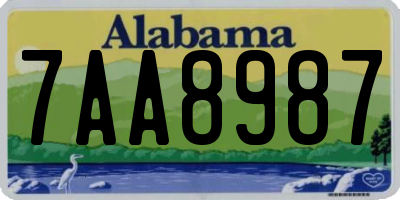 AL license plate 7AA8987