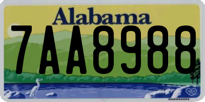 AL license plate 7AA8988