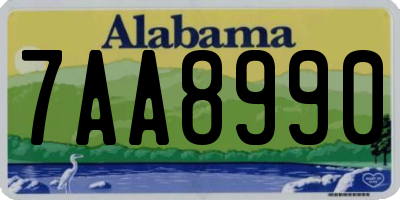AL license plate 7AA8990
