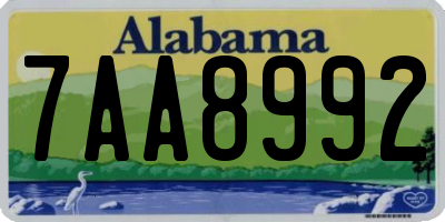 AL license plate 7AA8992