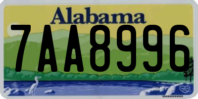 AL license plate 7AA8996
