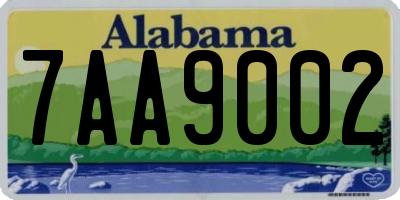 AL license plate 7AA9002