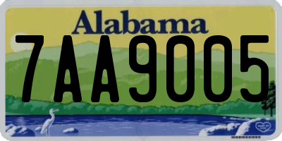AL license plate 7AA9005