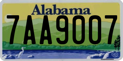 AL license plate 7AA9007