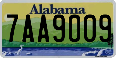 AL license plate 7AA9009
