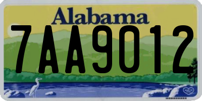 AL license plate 7AA9012