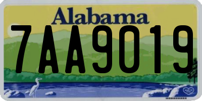 AL license plate 7AA9019
