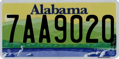 AL license plate 7AA9020