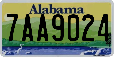 AL license plate 7AA9024