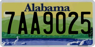 AL license plate 7AA9025