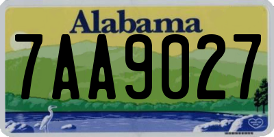 AL license plate 7AA9027