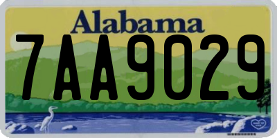 AL license plate 7AA9029