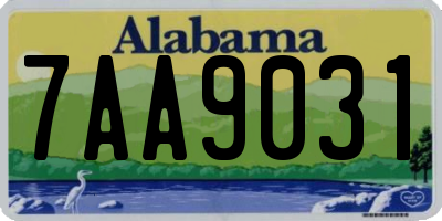 AL license plate 7AA9031
