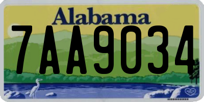 AL license plate 7AA9034