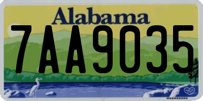 AL license plate 7AA9035